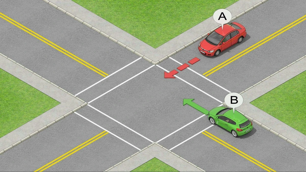 Incroci stradali: due auto svoltano sulla stessa strada – chi passa per primo e in quale corsia? - image 1